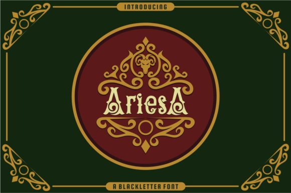 Ariesa: Elevating Visual Identity with Masterful Blackletter Design