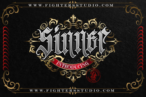 Sinner: Elevating Designs with Bold Blackletter