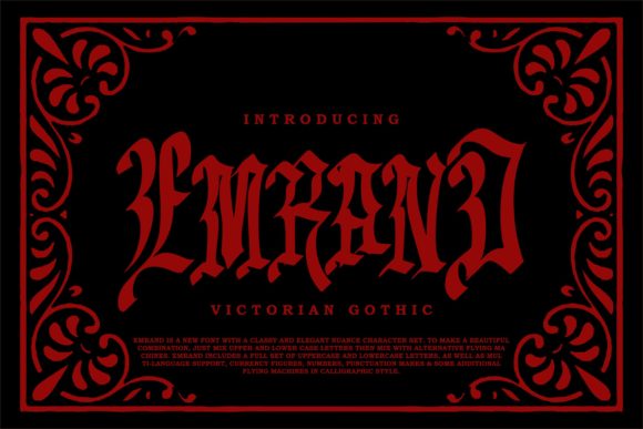 The Art of Impact: Elevating Design with the Dramatic Emrand Blackletter Typeface