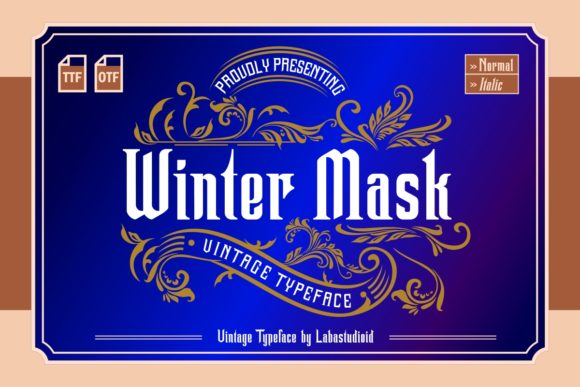 Winter Mask: Elevating Design with Bold Blackletter Typography